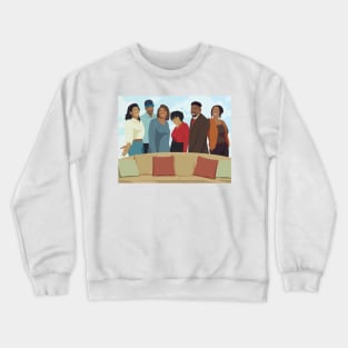 Living Single Black Show Retro Poster Crewneck Sweatshirt